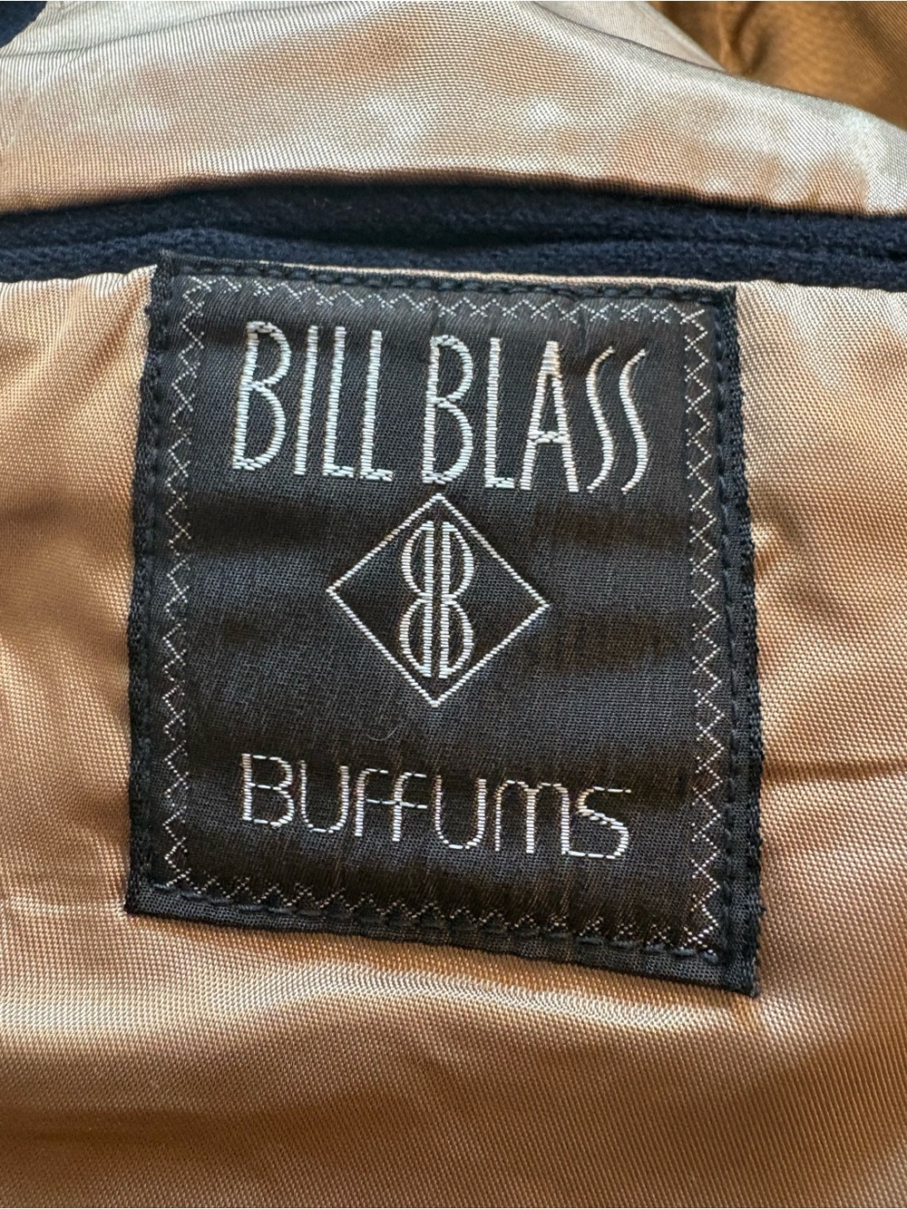 Bill Blass Navy Wool Blazer Gold Buttons Vintage Buffums small men or women’s - Picture 7 of 9